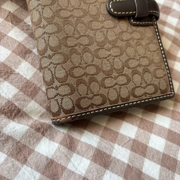 Coach Brown Signature Canvas Address Book Pen Small Agenda Y2K - Picture 6 of 8